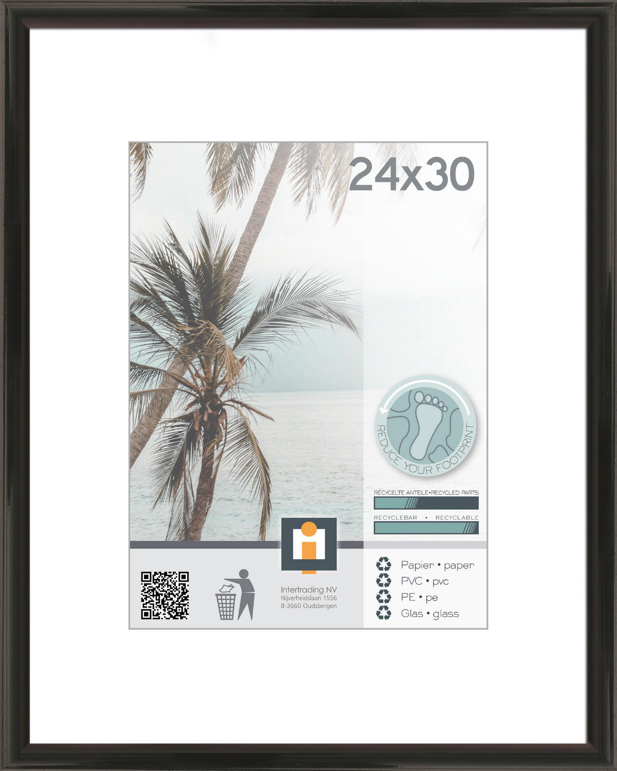 BILDERRAHMEN Schwarz  - Schwarz, Basics, Glas/Kunststoff (31,2/25,2cm)