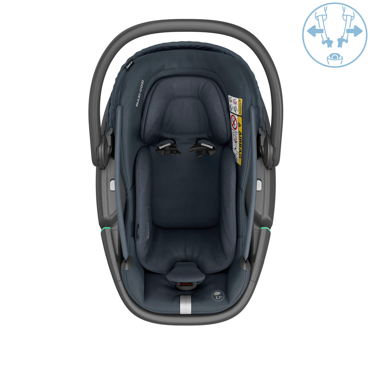 AUTO-SEDIŠTE ZA BEBE  Coral 360  - grafitno siva, Osnovno, tekstil/metal (44/58/68cm) - Maxi-Cosi