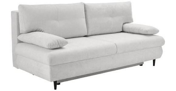 SCHLAFSOFA mit Liegefunktion, Rücken echt Chenille Weiß - Schwarz/Weiß, KONVENTIONELL, Holz/Textil (212/97/105cm) - Carryhome