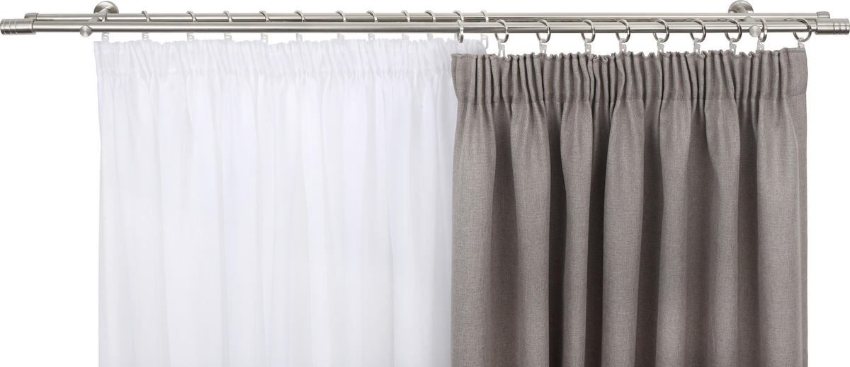 SET GALERIE PERDEA 240 cm  - culoare inox, Basics, metal (240cm) - Homeware