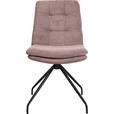 STUHL - Altrosa/Schwarz, Design, Textil/Metall (49/90/68cm) - Johann Jakob