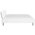 BETT 160/200 cm  in Weiß  - Alufarben/Weiß, Design, Holzwerkstoff/Metall (160/200cm) - Carryhome