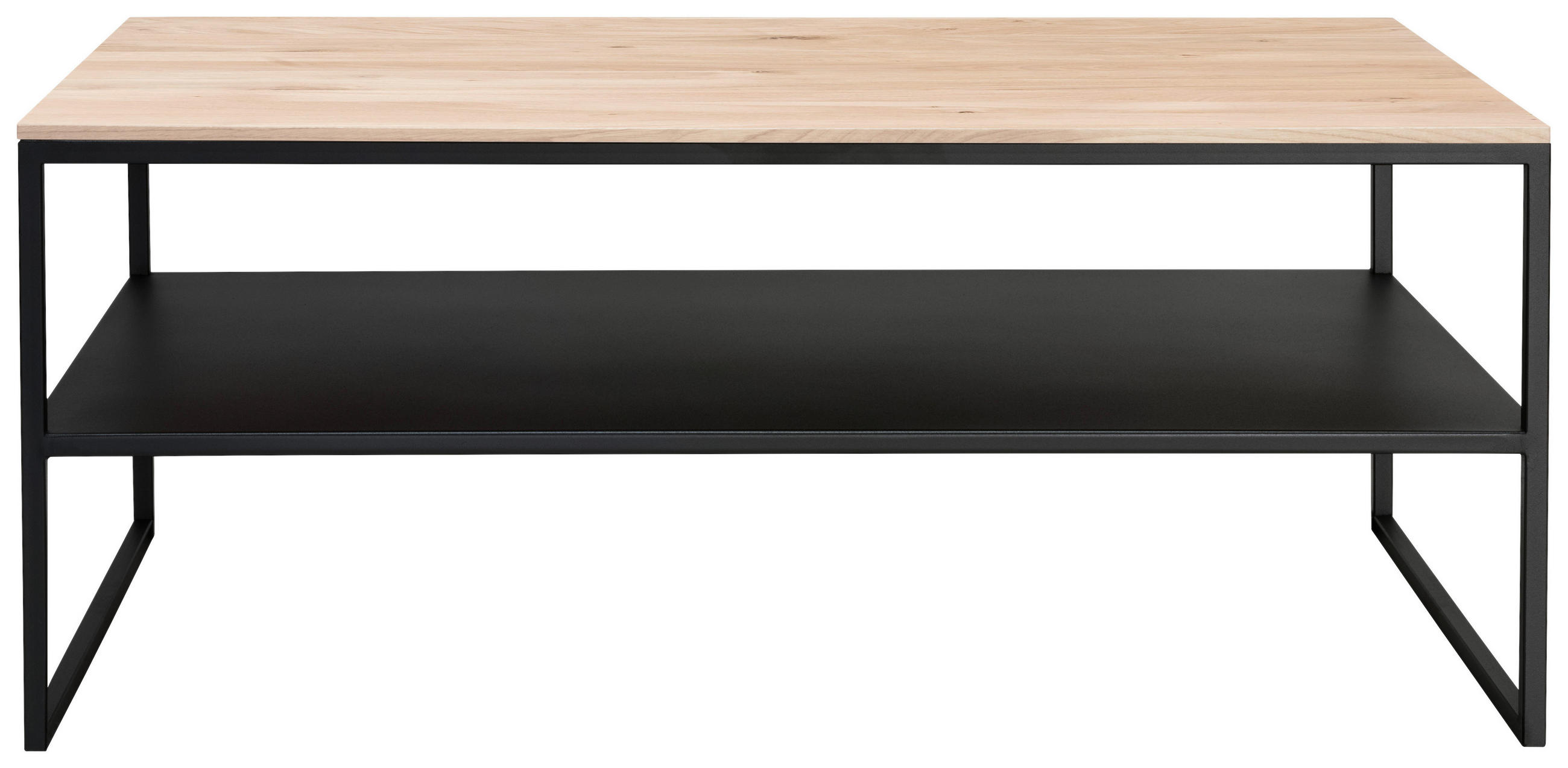 COUCHTISCH Metall 100/60/41 cm  - Eiche Bianco/Schwarz, Design, Holz/Metall (100/60/41cm) - Johann Jakob