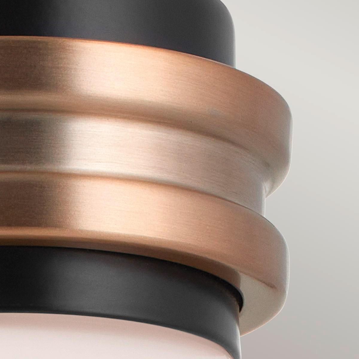 BADEZIMMER-WANDLEUCHTE Masthead   - Champagner/Schwarz, KONVENTIONELL, Glas/Metall (24/17,8/21,5cm) - Elstead Lighting