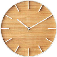 WANDUHR Braun  - Braun, Basics, Holz/Metall (26,5/4,2cm)