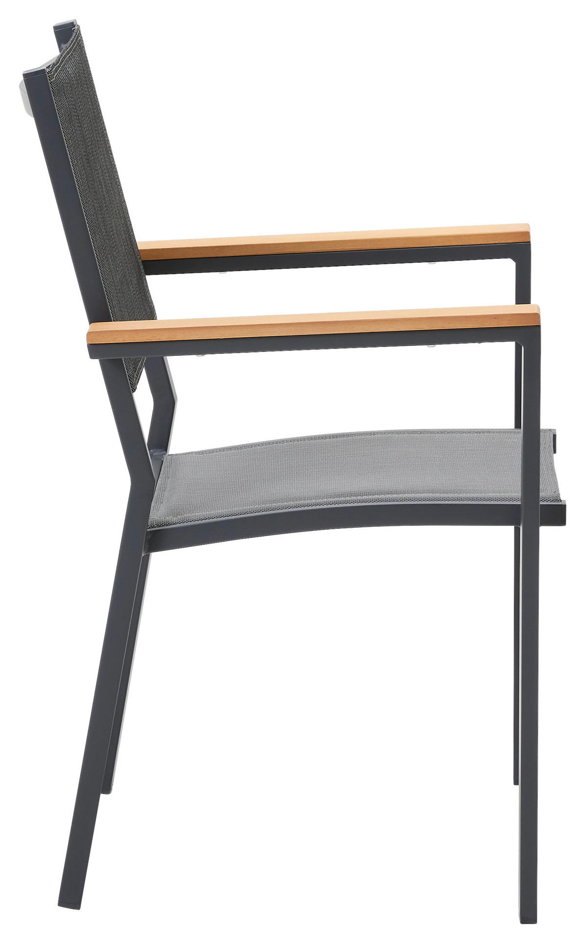 ZÁHRADNÁ STOLIČKA, drevo, kov, textil - prírodná farba/antracitová, Modern, kov/drevo (59/89,5/58cm) - Ambia Garden
