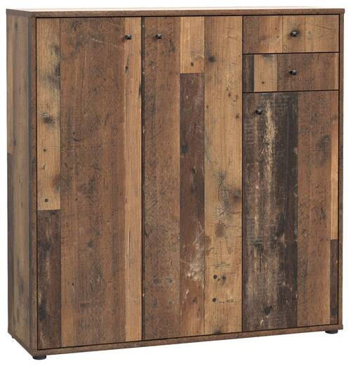 KOMMODE  in 108,8/111,1/34,8 cm  - Dunkelbraun/Graubraun, Design, Holzwerkstoff (108,8/111,1/34,8cm)