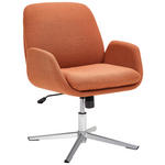 ARMLEHNSTUHL  Stoffauswahl, Sitzfläche 360° drehbar Webstoff  - Edelstahlfarben/Orange, KONVENTIONELL, Textil/Metall (60/77-84/66cm) - Novel