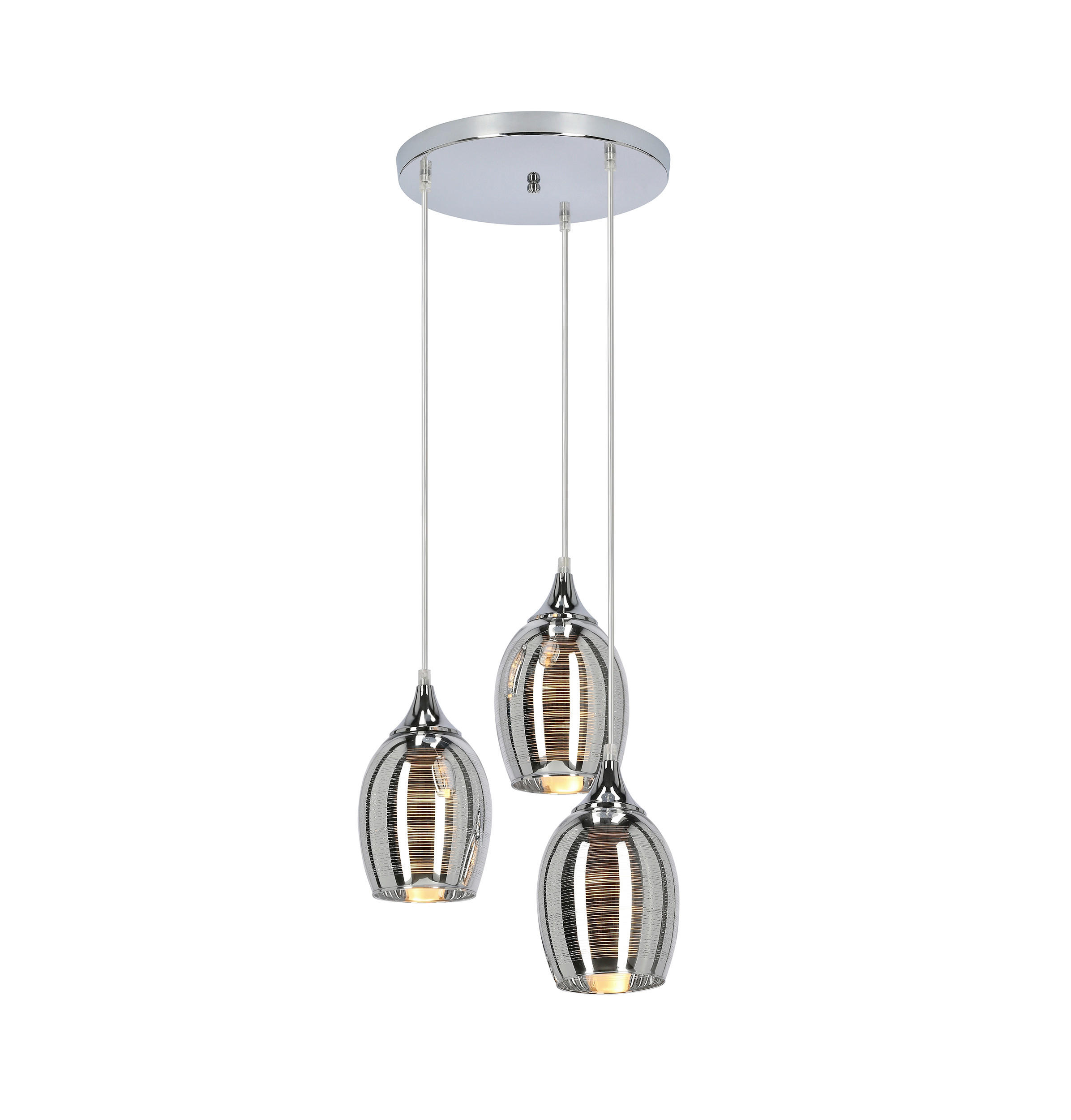 HÄNGELEUCHTE 35/35/125 cm  - Chromfarben, Design, Metall (35/35/125cm)