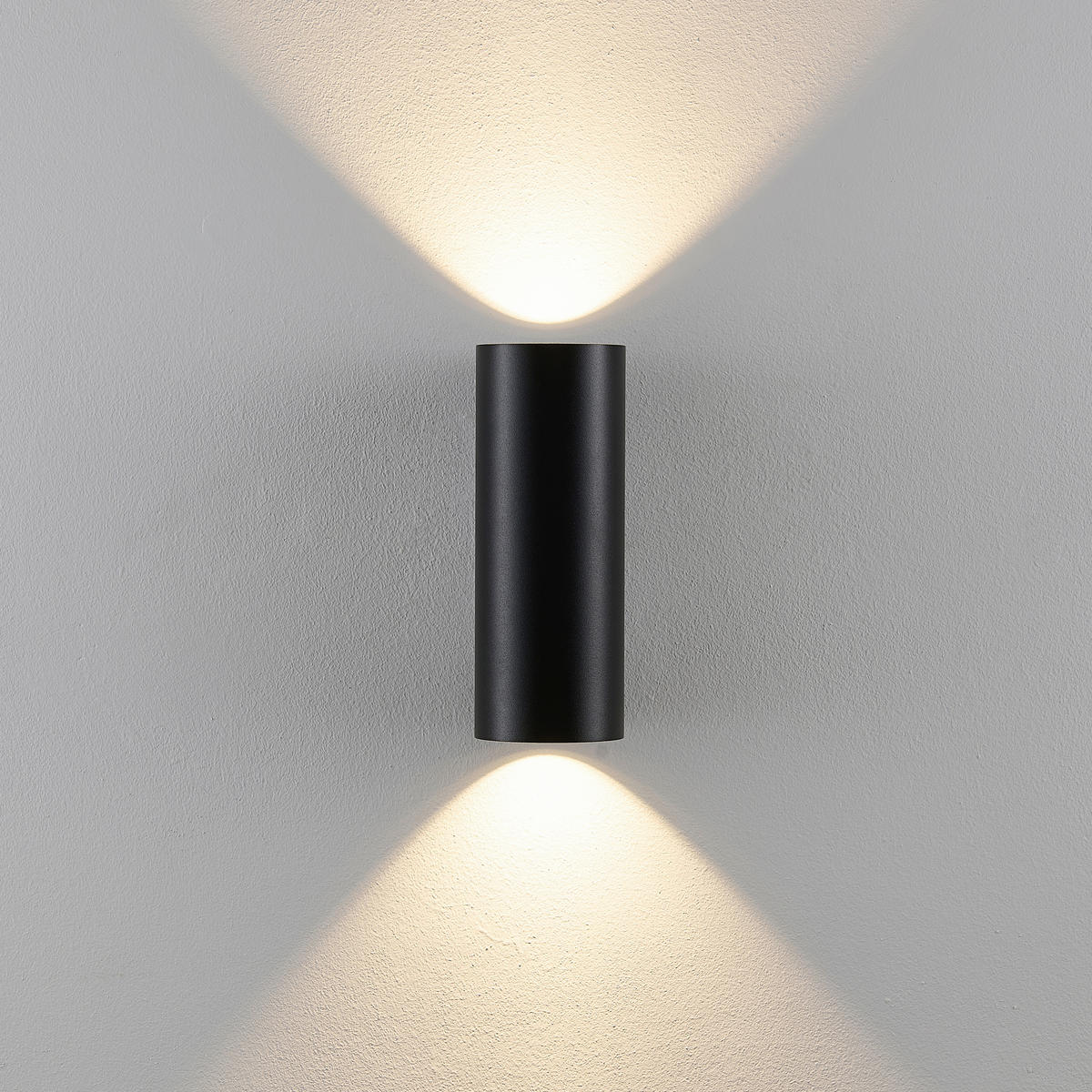 AUSSENWANDLEUCHTE - Schwarz, Design, Metall (8/8/21cm)