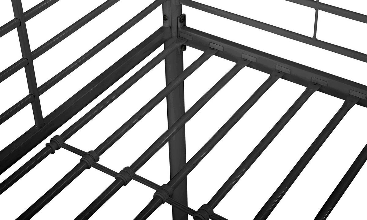 HOCHBETT 90/200 cm  - Schwarz, Design, Metall (90/200cm) - MID.YOU