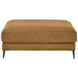 HOCKER Feincord Gelb  - Gelb/Schwarz, Design, Textil/Metall (120/43/90cm) - Dieter Knoll