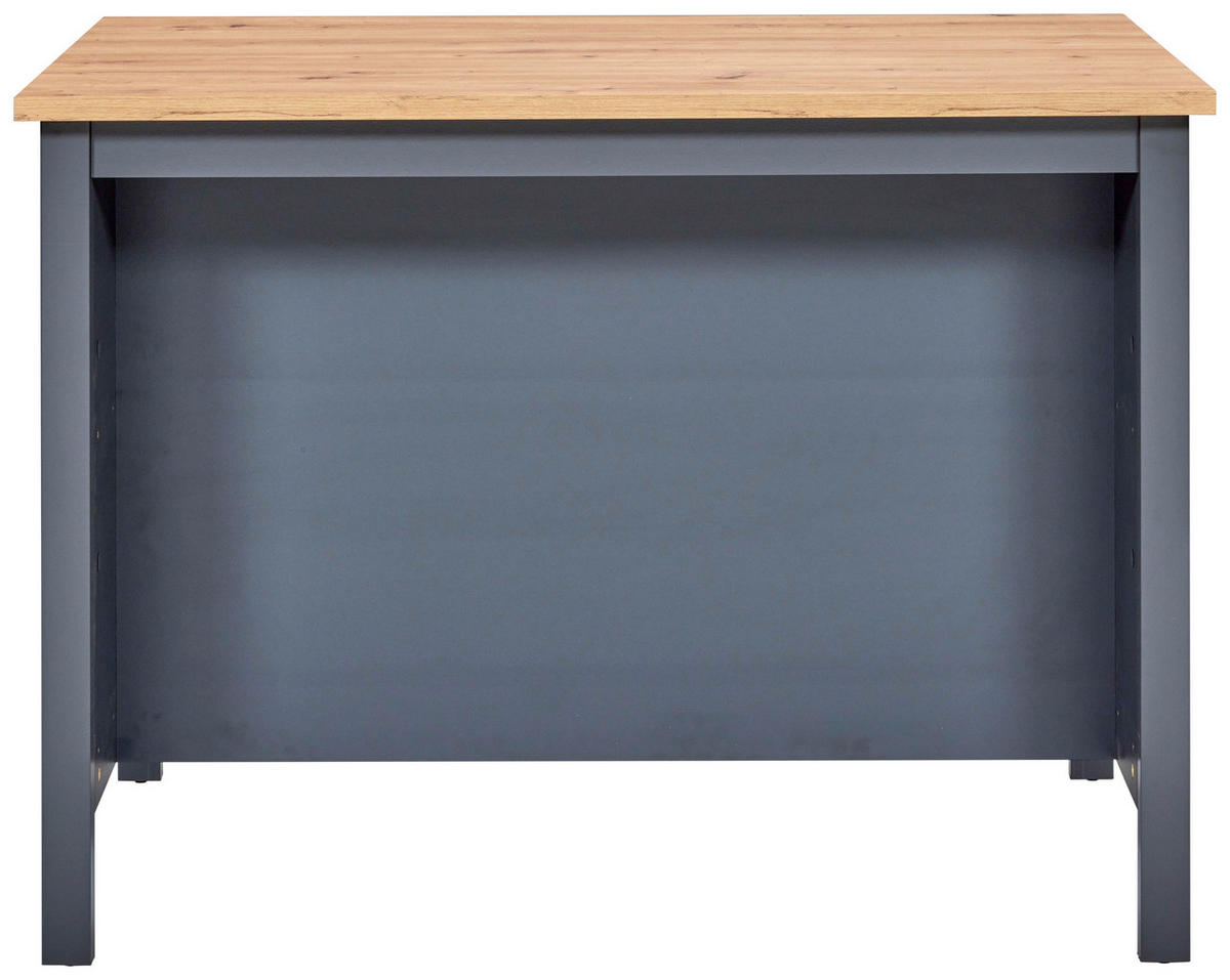 KÜCHENINSEL 124/91/75 cm  in Anthrazit, Eiche Artisan  - Anthrazit/Schwarz, MODERN, Holzwerkstoff/Metall (124/91/75cm) - home24