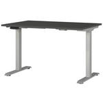 SCHREIBTISCH 120/80/72-118 cm  in Graphitfarben, Silberfarben  - Silberfarben/Graphitfarben, MODERN, Holzwerkstoff/Metall (120/80/72-118cm) - Novel