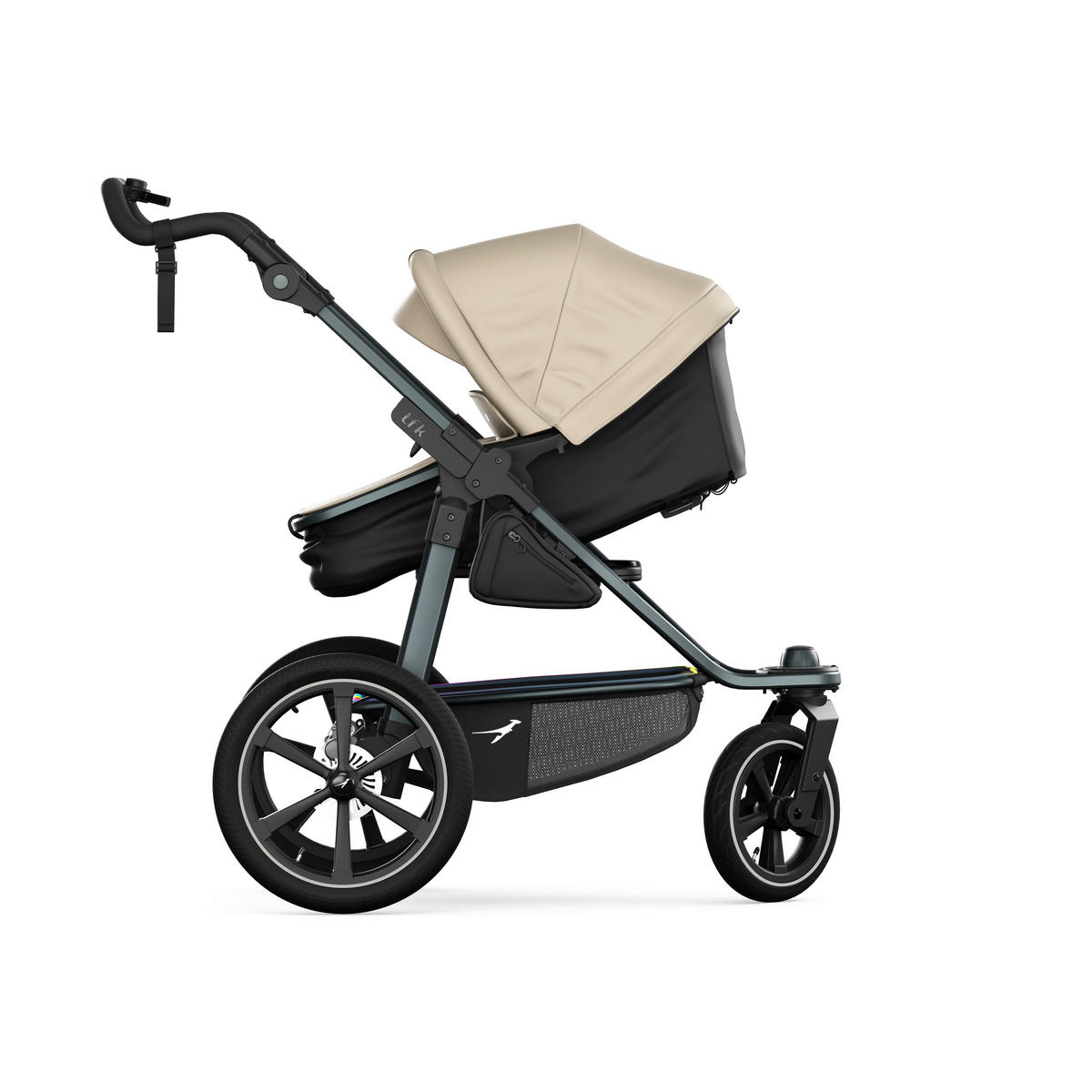 KOMBIKINDERWAGEN  tfk pro 2-in-1 Kombikinderwagen  sand  - Sandfarben/Anthrazit, Basics, Textil/Metall (66/118/110cm) - TFK