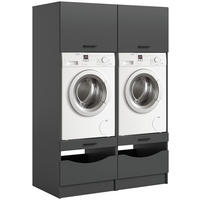 HAUSWIRTSCHAFTSRAUM 133/195/68 cm  in Anthrazit  - Anthrazit, Basics, Holzwerkstoff (133/195/68cm) - MID.YOU