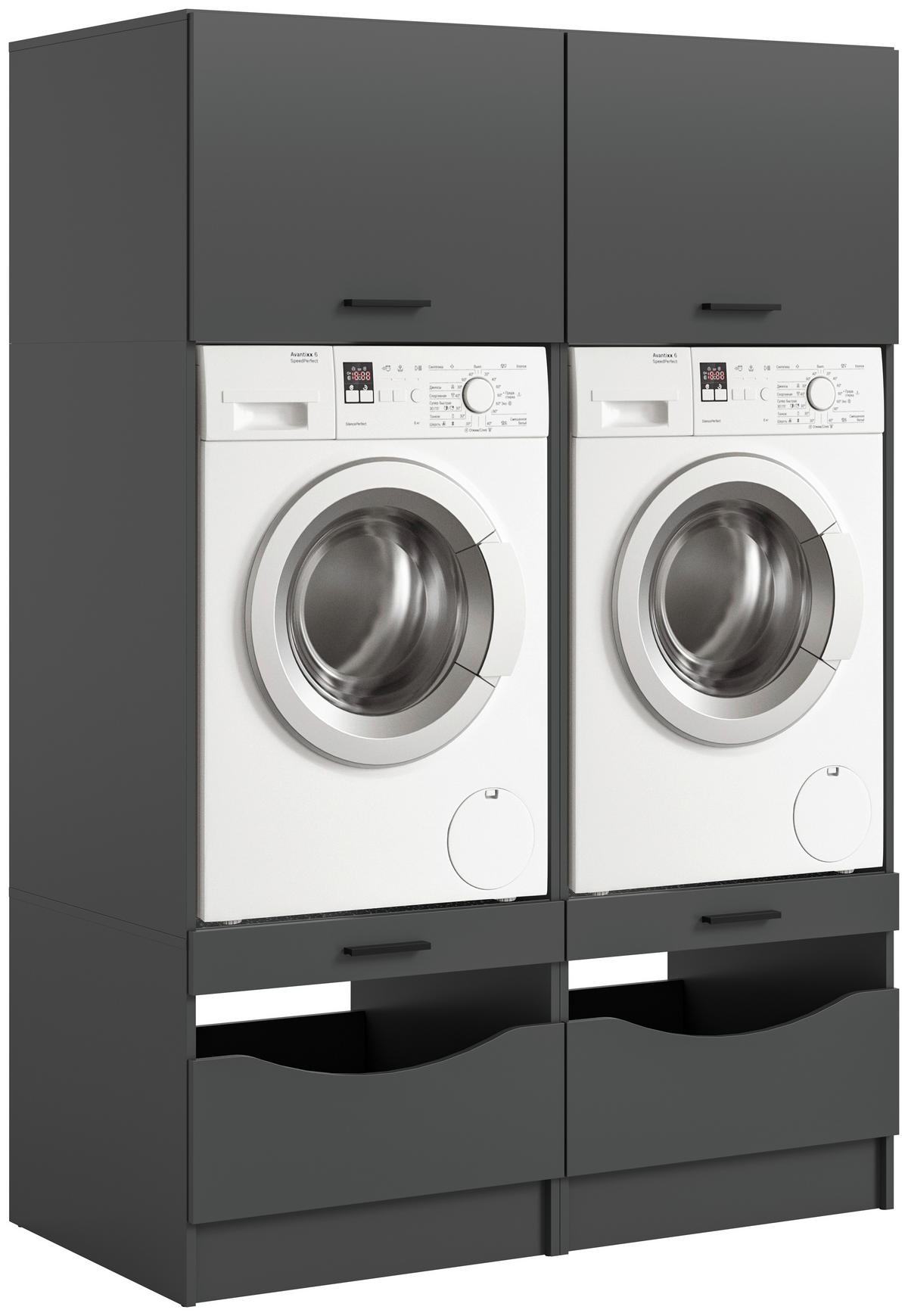 HAUSWIRTSCHAFTSRAUM 133/195/68 cm  in Anthrazit  - Anthrazit, Basics, Holzwerkstoff (133/195/68cm) - MID.YOU