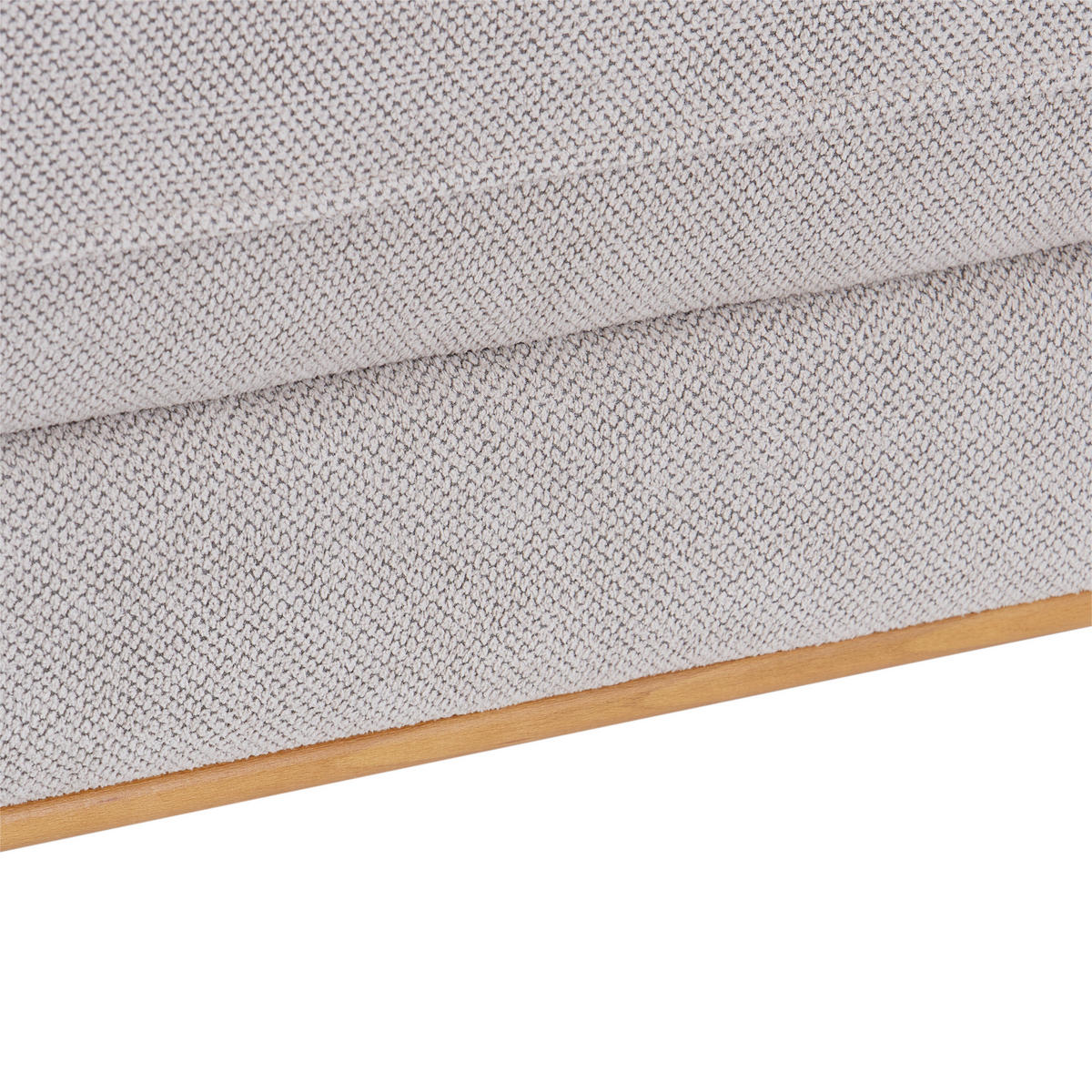 ECKSOFA in Beige  - Beige/Schwarz, Modern, Textil/Metall (238/162cm) - Ondega