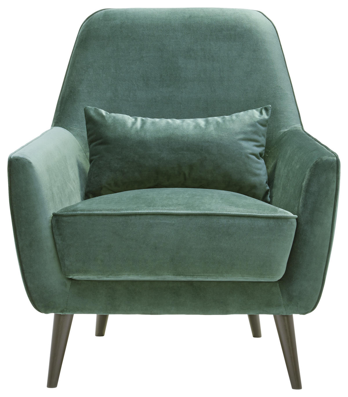 SESSEL in Mikrofaser Grün  - Schwarz/Grün, MODERN, Holz/Textil (77/86/80cm) - Carryhome