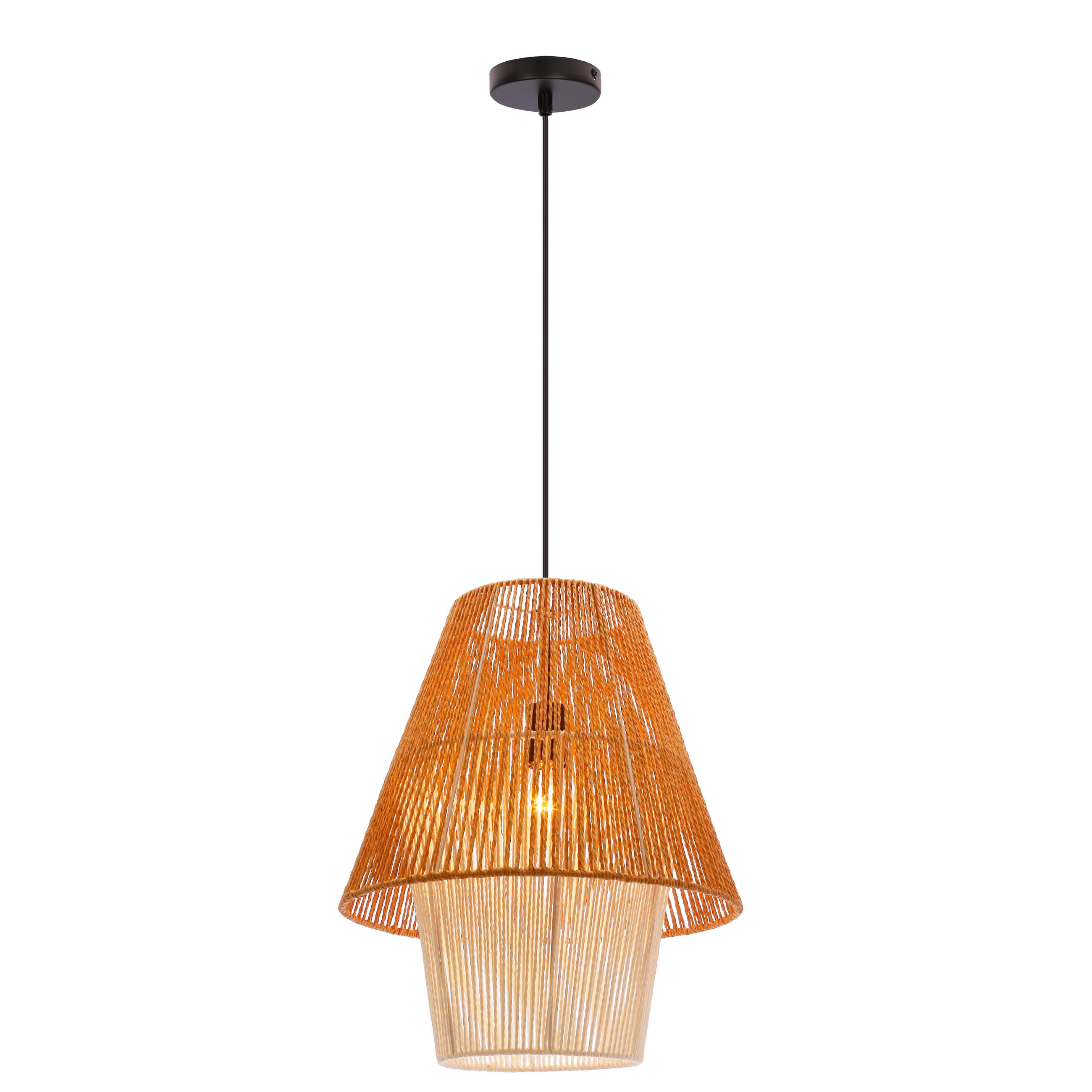 PENDELLEUCHTE Africa 40/40/130 cm  - Beige, Natur, Holz (40/40/130cm)