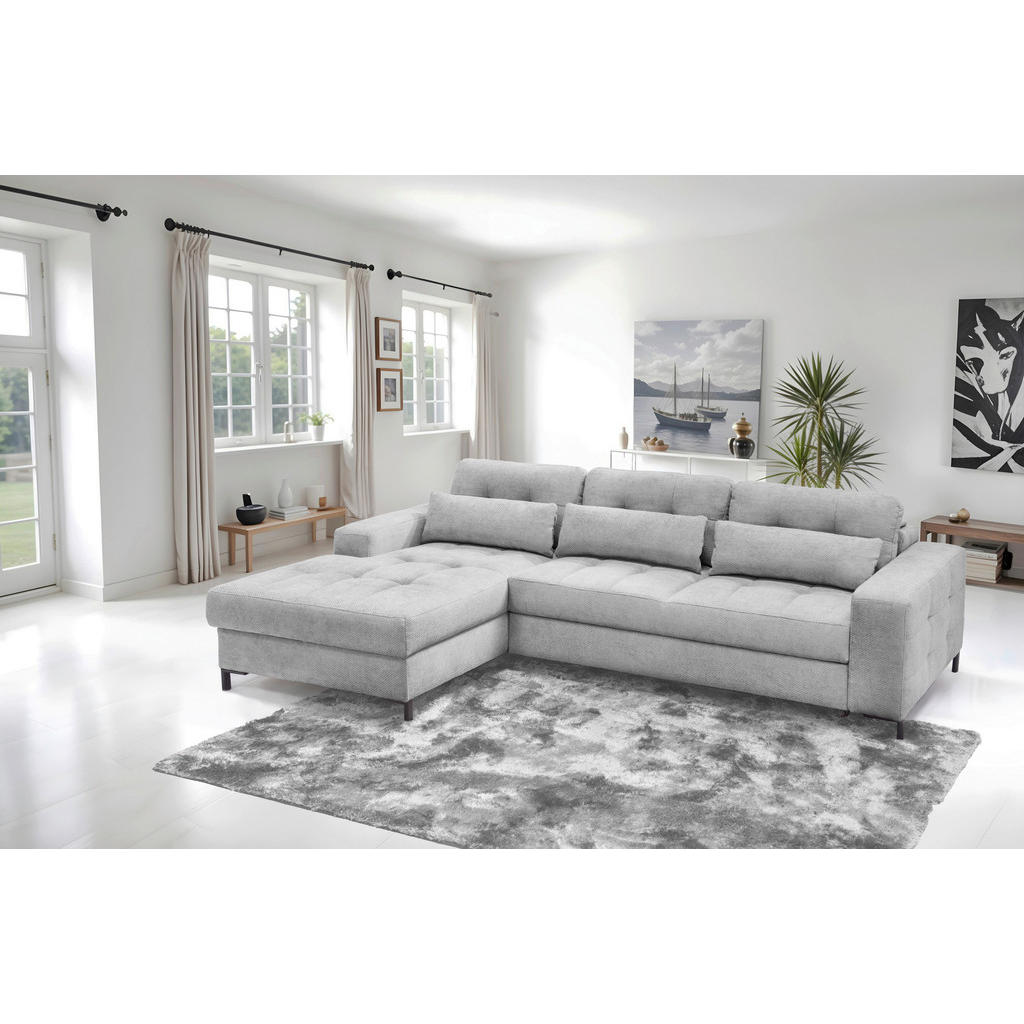Livetastic ROHOVÁ SEDAČKA, textil, svetlosivá