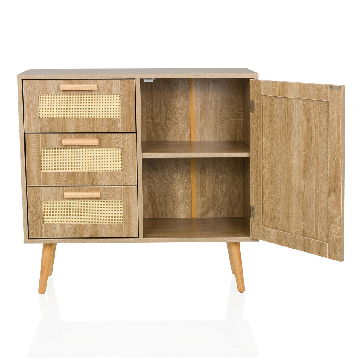 SIDEBOARD  in 80/78/32,5 cm  - Hellbraun, MODERN, Holzwerkstoff (80/78/32,5cm) - MID.YOU