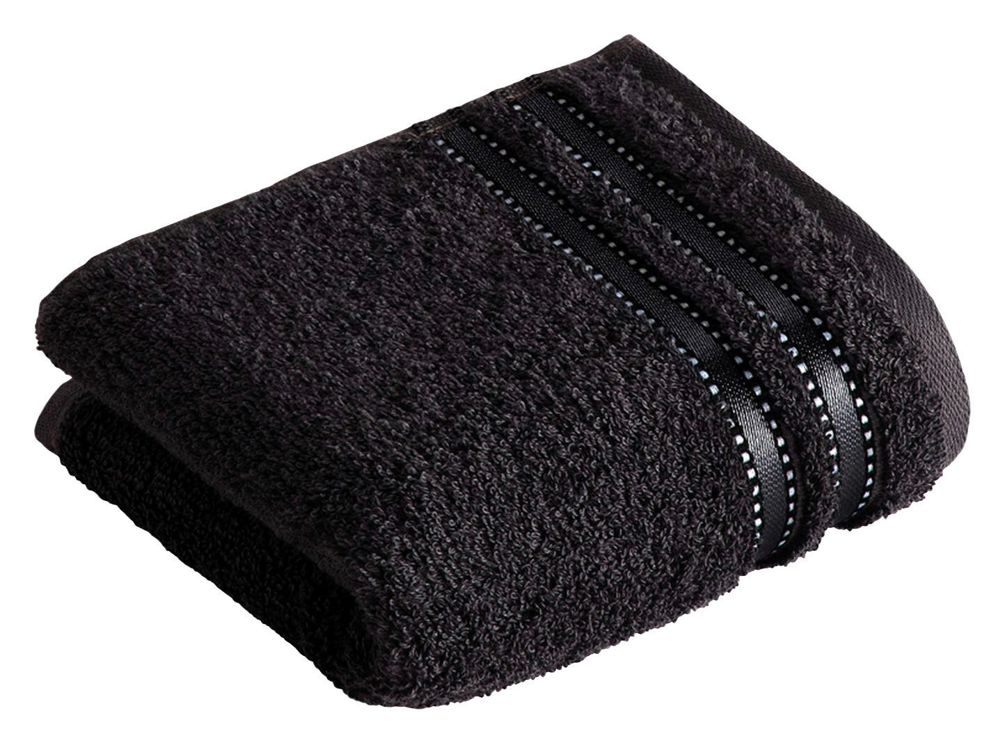 Vossen Gästetuch Cult de Luxe Schwarz 30x50 cm