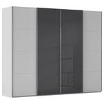 SCHWEBETÜRENSCHRANK  in Schwarz, Seidengrau  - Chromfarben/Seidengrau, KONVENTIONELL, Glas/Holzwerkstoff (271/235/68cm) - Novel