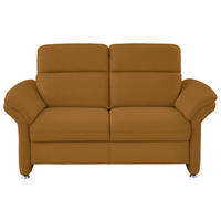 2-SITZER-SOFA in Echtleder Gelb  - Gelb/Alufarben, Konventionell, Leder/Metall (170/96/92cm) - Beldomo Premium