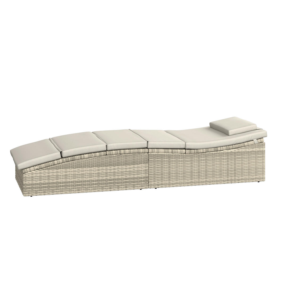 GARTENLIEGE 190/80/60 cm  - Beige, MODERN, Kunststoff/Textil (190/80/60cm) - Ambia Garden