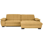 ECKSOFA in Webstoff Honig  265/180 cm  - Schwarz/Honig, Design, Textil/Metall (265/180cm) - Carryhome