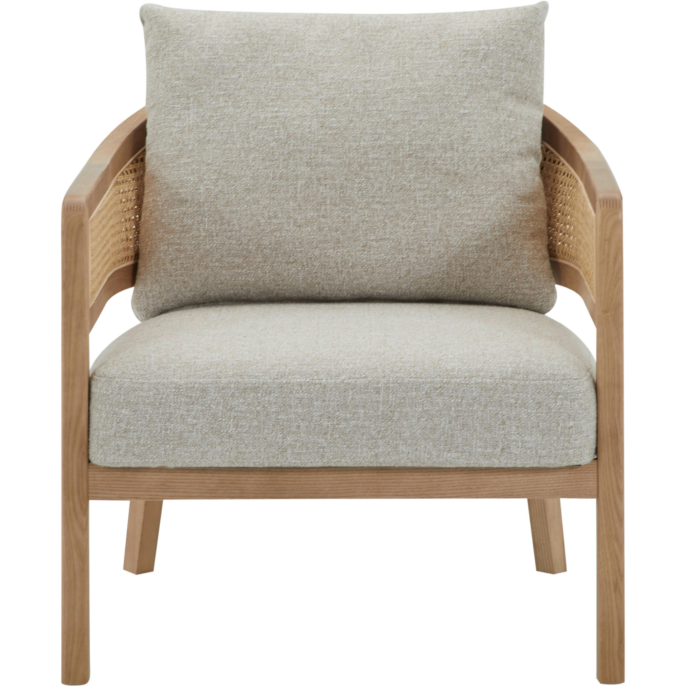 KŘESLO, textil, dřevo, krémová, béžová - krémová/béžová, Lifestyle, dřevo/textil (71/73/80cm) - Livetastic