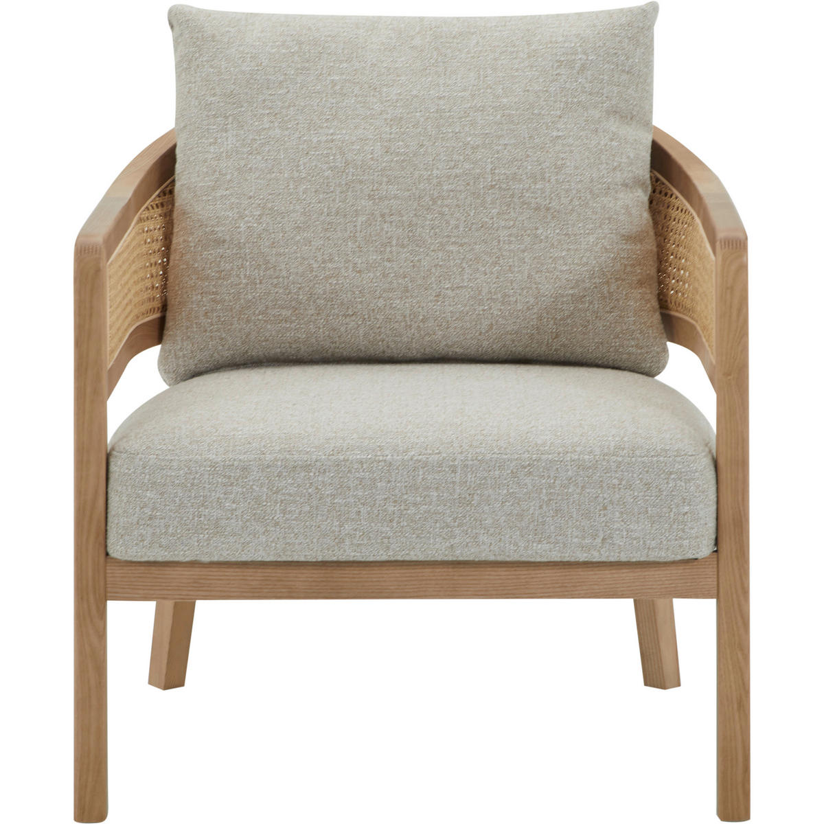 FOTEL - bézs/krémszínű, Lifestyle, textil/fa (71/73/80cm) - Livetastic