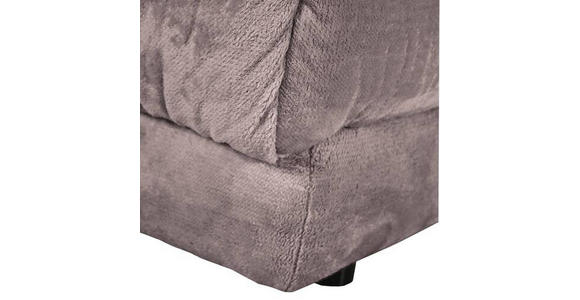 ECKSOFA in Plüsch Schlammfarben  - Schlammfarben/Schwarz, Design, Kunststoff/Textil (170/250cm) - Carryhome