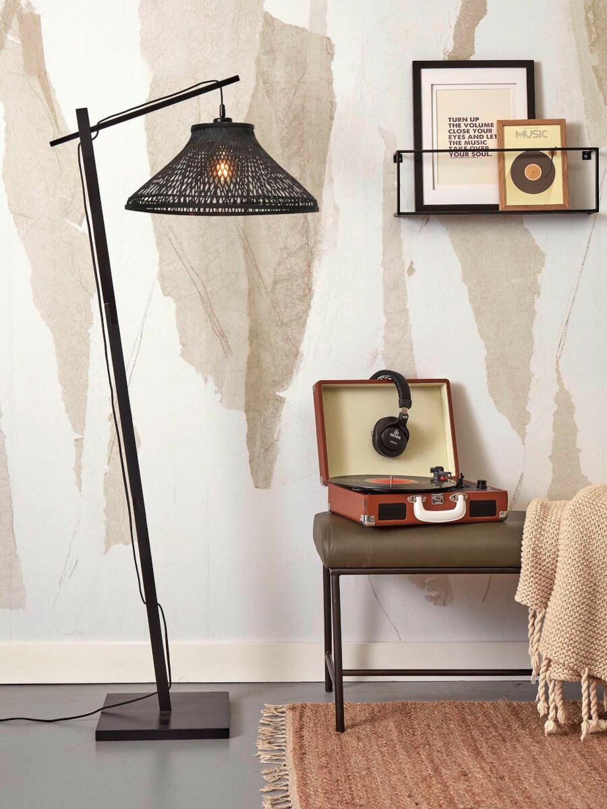 GOLVLAMPA GOOD&MOJO  45/65/150 cm    - svart, Trend (45/65/150cm) - Good & Mojo