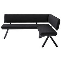 ECKBANK 190/150 cm  in Schwarz  - Schwarz, MODERN, Textil/Metall (190/150cm) - Cantus