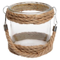 WINDLICHT Naturfarben, Transparent Ø13/12,5 cm  - Transparent/Naturfarben, Basics, Glas/Naturmaterialien (Ø13/12,5cm)