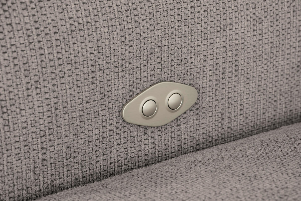 ECKSOFA in Struktur Taupe  - Taupe/Schwarz, Design, Kunststoff/Textil (205/284cm) - MID.YOU