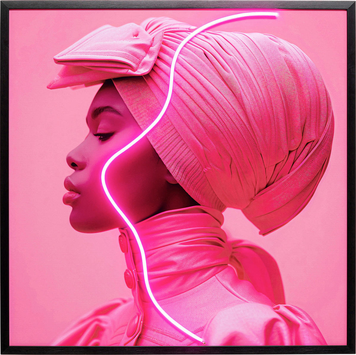 BILD Frauen  - Pink/Schwarz, Design, Kunststoff (80/80/3cm) - Kare-Design