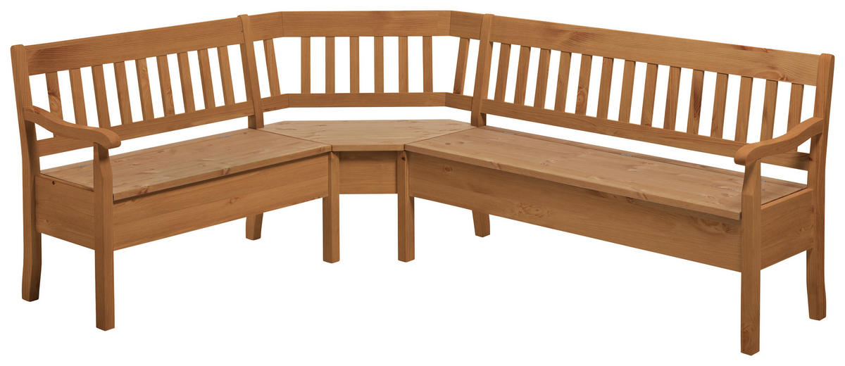 ECKBANK 170/213 cm Laugenfarbig Kiefer massiv   - Laugenfarbig, ROMANTIK / LANDHAUS, Holz (170/213cm) - Boxxx