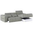 ECKSOFA Greige Chenille  - Greige/Schwarz, KONVENTIONELL, Kunststoff/Textil (290/203cm) - Carryhome