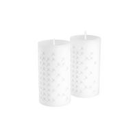 STUMPENKERZENSET  - Weiß, Design, Naturmaterialien (8/15cm) - Joop!