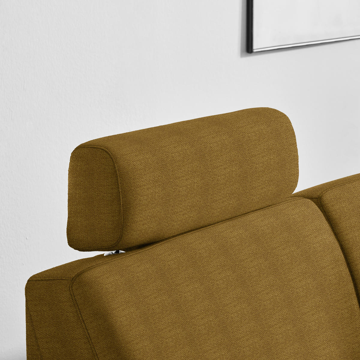 ECKSOFA in Webstoff Dunkelgelb  - Dunkelgelb/Schwarz, Konventionell, Kunststoff/Textil (224/165cm) - Xora