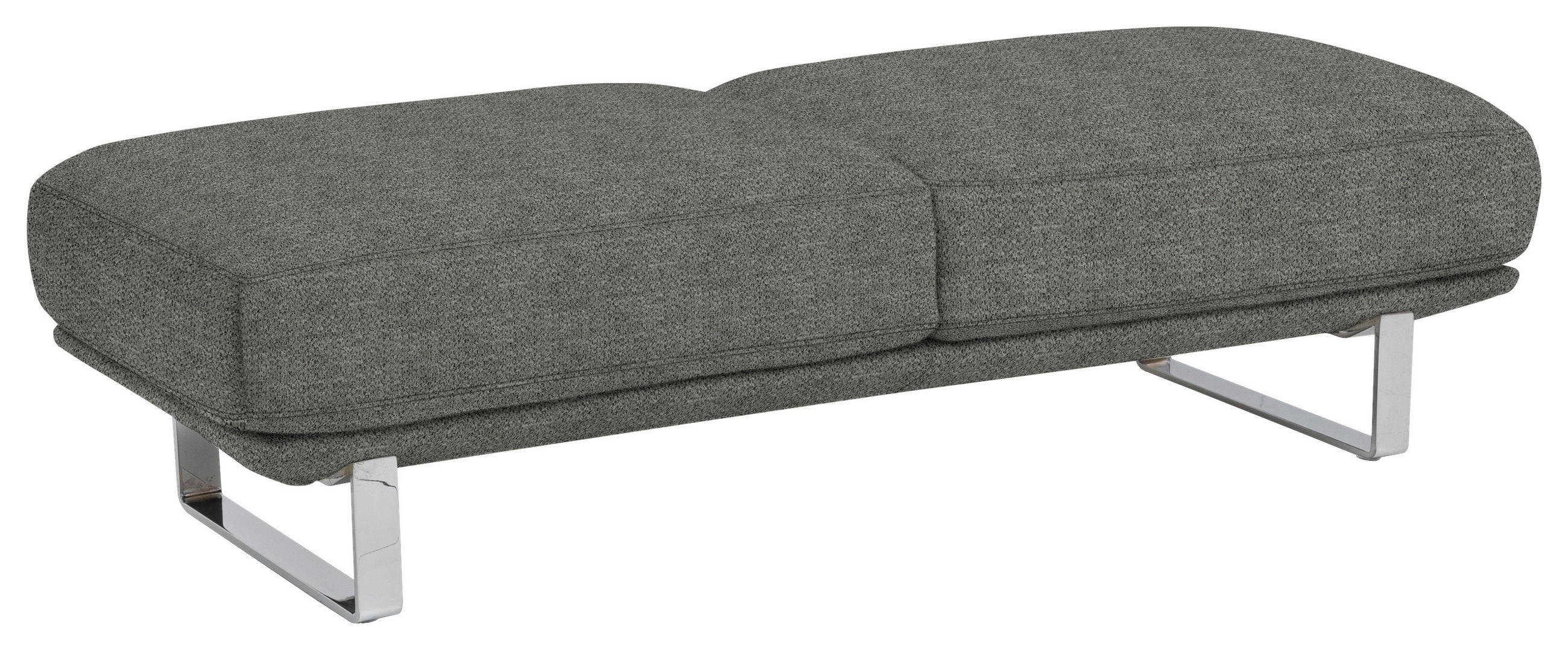 HOCKER Webstoff Grau  - Grau, Design, Textil/Metall (160/44/60cm) - Dieter Knoll