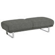 HOCKER Webstoff Grau  - Grau, Design, Textil/Metall (160/44/60cm) - Dieter Knoll