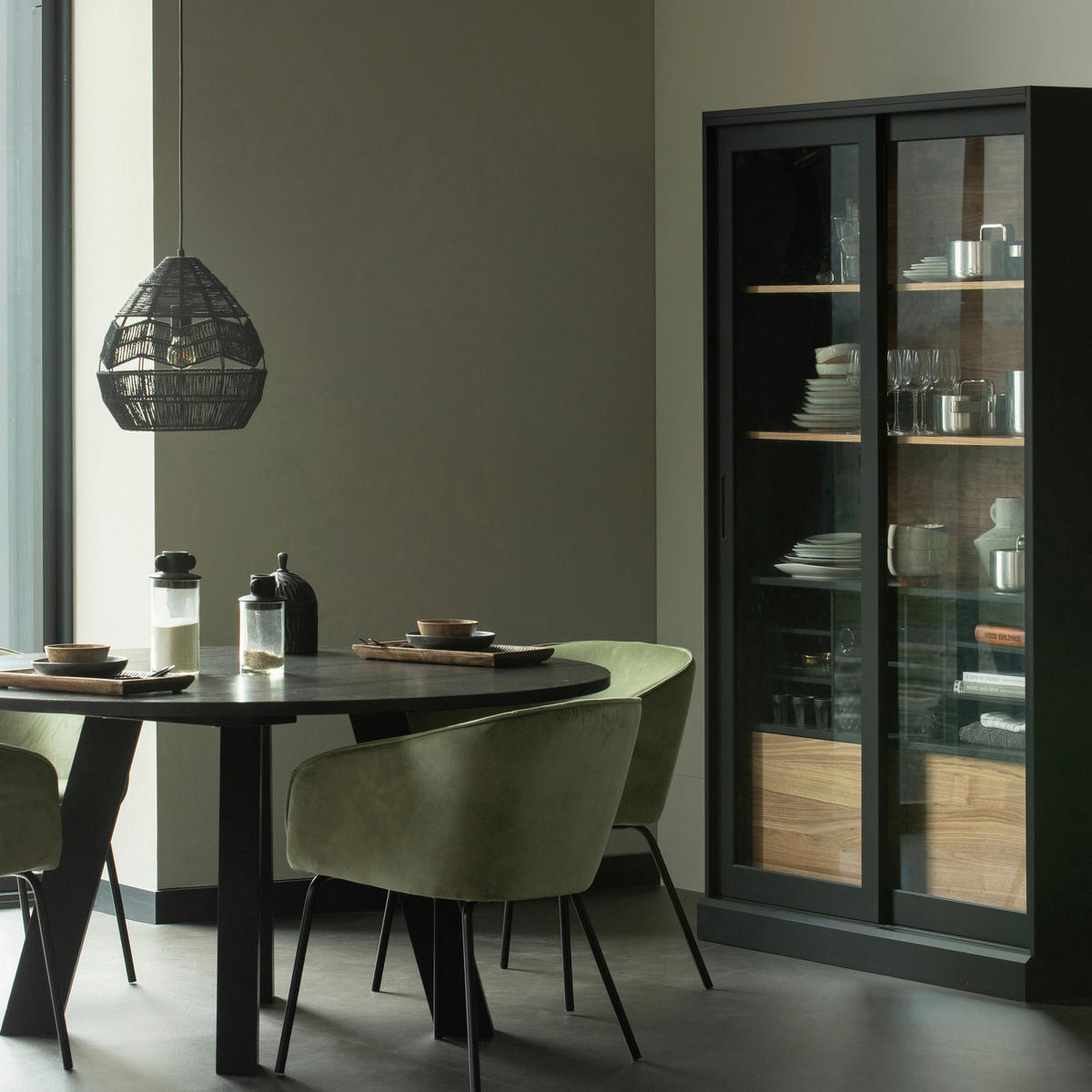 ESSTISCH in Holz 150/150/75 cm  - Schwarz, MODERN, Holz (150/150/75cm) - Livetastic