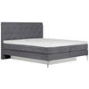 BOXSPRINGBETT  in Grau  - Grau, Design, Textil/Metall (180/200cm) - Welnova