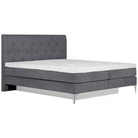 BOXSPRINGBETT 180/200 cm  in Grau  - Grau, Design, Textil/Metall (180/200cm) - Welnova