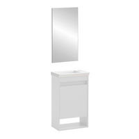 GÄSTEBAD 45,5 cm  - Weiß Hochglanz/Weiß, KONVENTIONELL, Keramik/Holzwerkstoff (45,5cm)