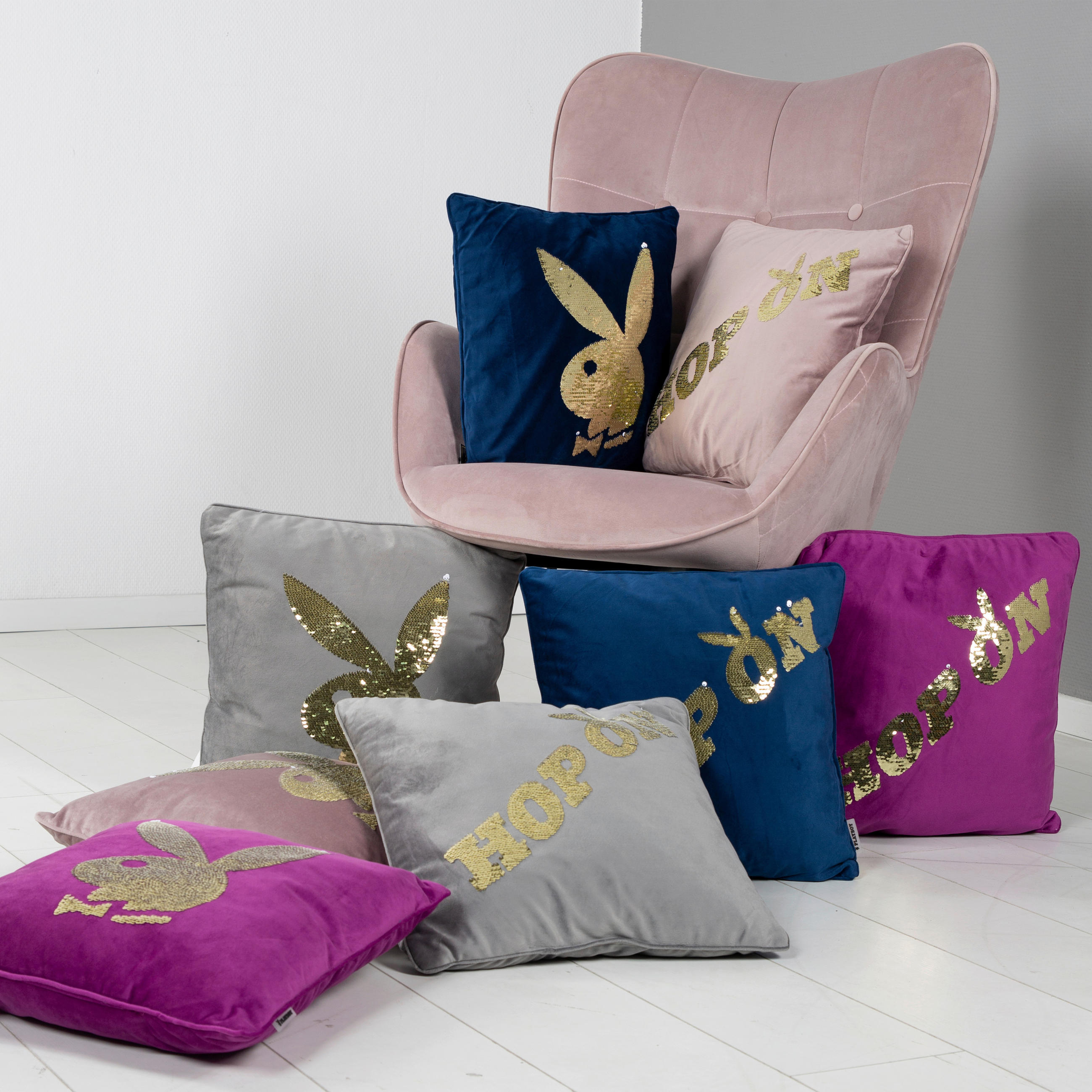 ZIERKISSEN  40/40 cm   - Lila, Basics, Textil (40/40cm) - Playboy